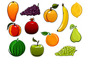 Healthy ripe fruits harvest