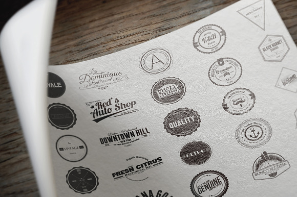 102 Retro Badges, Labels and Crests in Logo Templates - product preview 1
