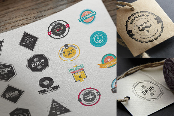 102 Retro Badges, Labels and Crests in Logo Templates - product preview 2
