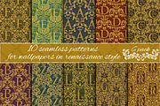 Renaissance seamless patterns Pack 6