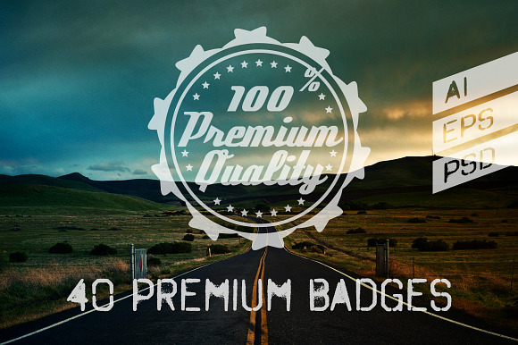40 Premium Badges in Objects - product preview 1