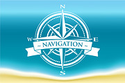 Vector Compass Rose Navigation Logo