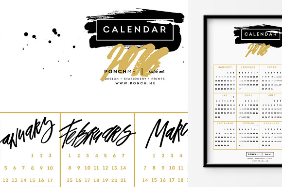 Calendar 2016  in Stationery Templates - product preview 2