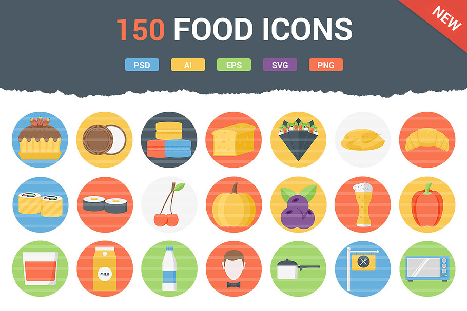150 Funky Food Icons