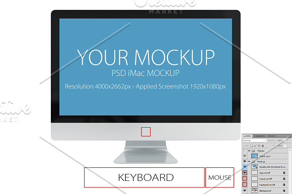 1 PSD iMac mockup in Mobile & Web Mockups - product preview 2