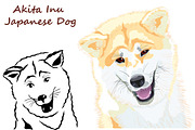 Akita Inu Japanese Dog smiles