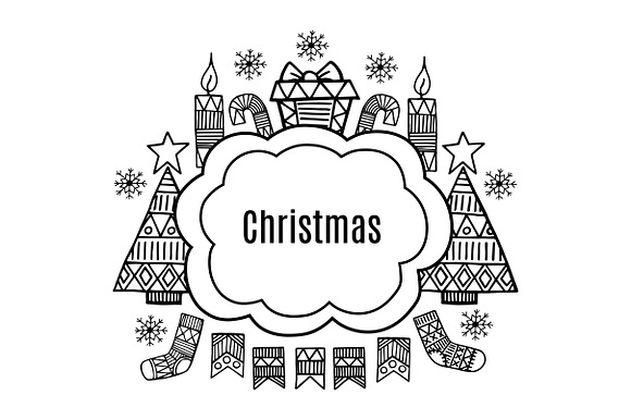 Christmas sketch design in Illustrations - product preview 1