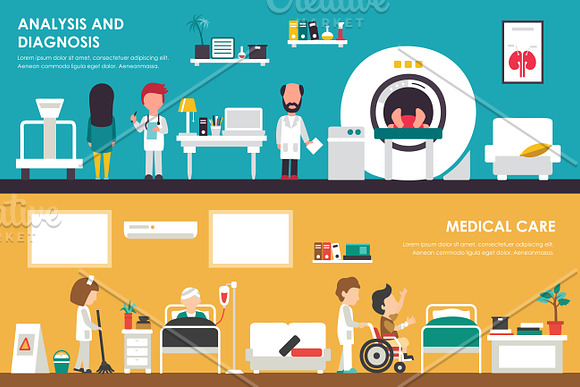 Hospital Flat Interios 9 collections in Illustrations - product preview 2