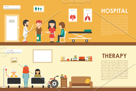 Hospital Flat Interios 9 collections in Illustrations - product preview 3