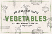 Vegetables Engravings Set