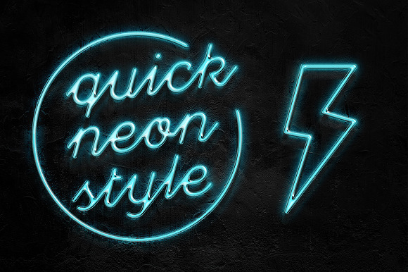 Neon Pro text effect in Photoshop Layer Styles - product preview 4