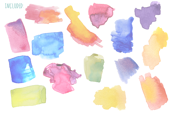Watercolor Strokes in Textures - product preview 1