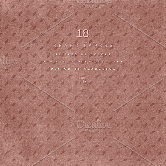 18 Red Kraft Papers in Textures - product preview 1