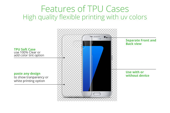 Galaxy S7 TPU Case UV Print Mock-up in Product Mockups - product preview 2