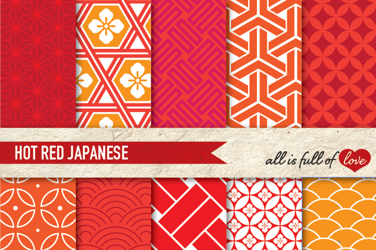 Patterns Red Hot Japan Illustrations in Patterns - product preview 8