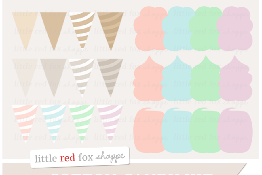Cotton Candy Kit Clipart in Illustrations - product preview 8