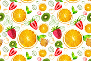 Vector watercolor juicy fruit