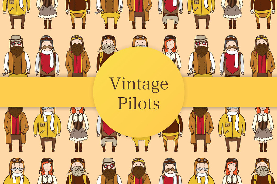 Vintage pilots in Patterns - product preview 8