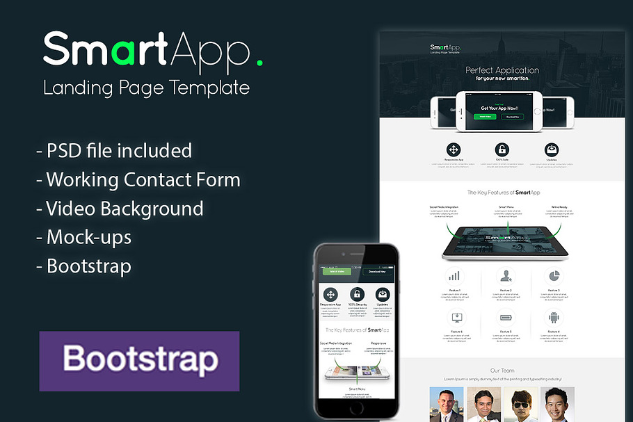 SmartApp - Boostrap Landing Page in Bootstrap Themes - product preview 8
