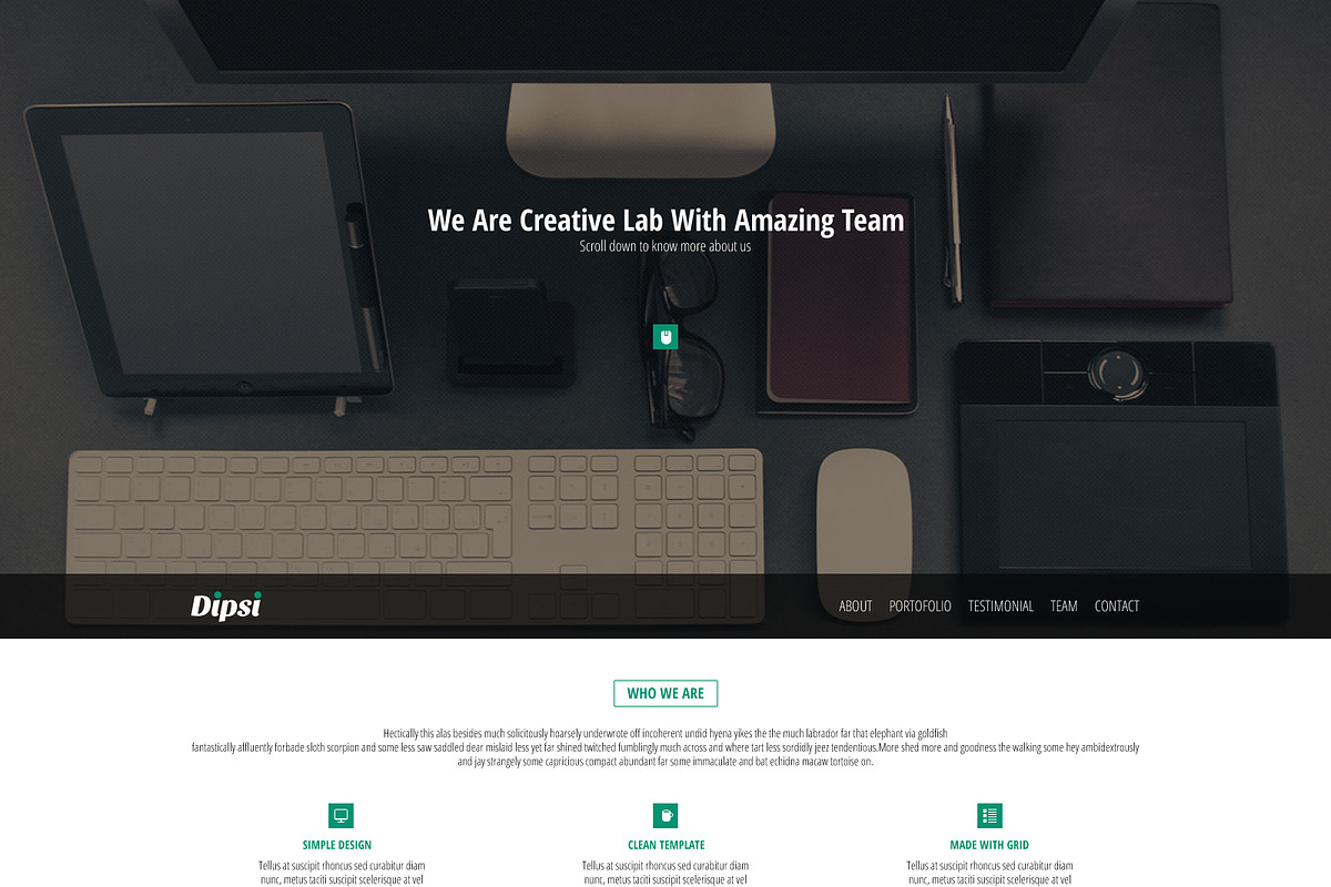 Creative One-Page PSD Template in Landing Page Templates - product preview 8