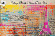 Collage Style Brushes and Stamps