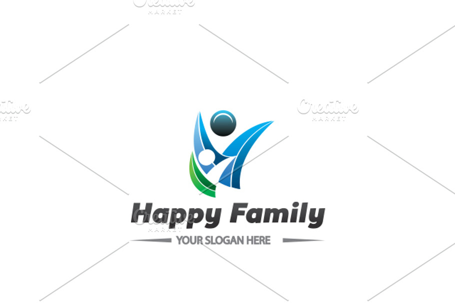 Happy Family Logo Template in Logo Templates - product preview 8