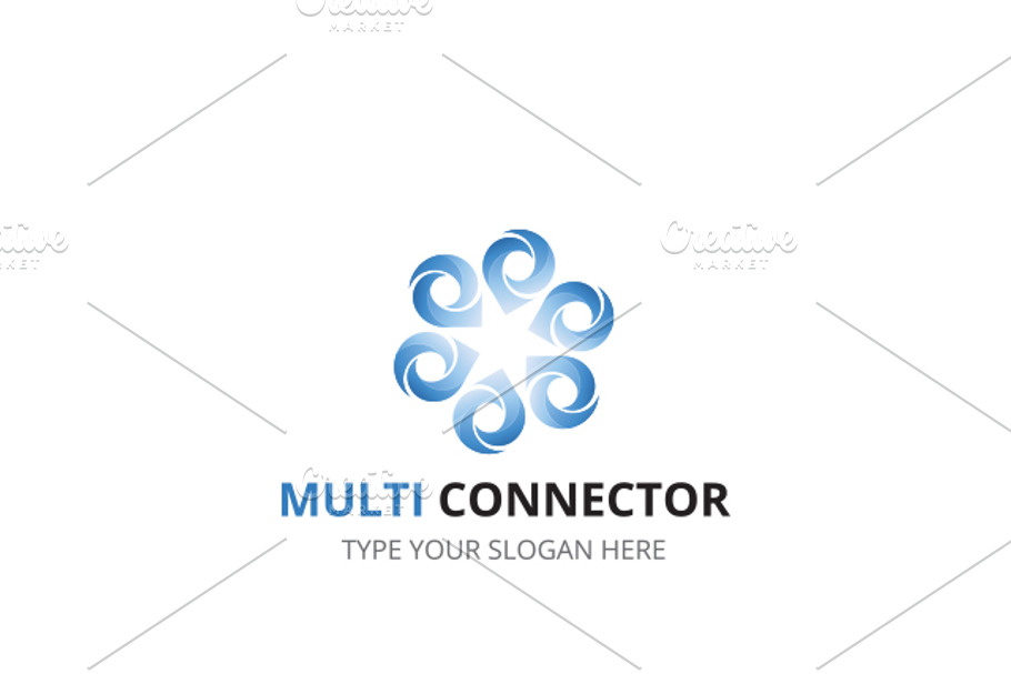 Multi Connector Logo Template in Logo Templates - product preview 8