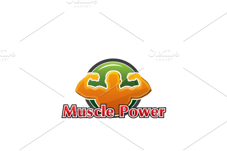 Muscle Power Logo Template in Logo Templates - product preview 8