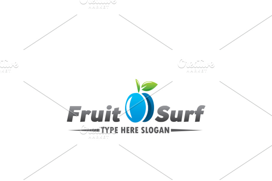 Fruit Surf Logo Template in Logo Templates - product preview 8