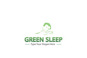 Green Sleep Logo Template 