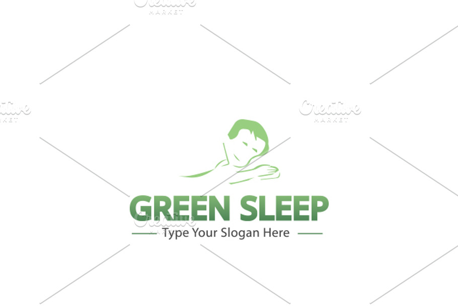 Green Sleep Logo Template  in Logo Templates - product preview 8