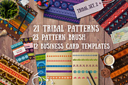 2.Tribal patterns, brushes and cards