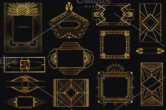 48 Hand Drawn Art Deco Elements Vol4 in Illustrations - product preview 1