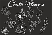 Clip Art Chalk Flower Illustrations