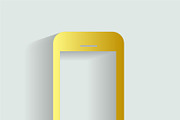 Smartphone icon gold