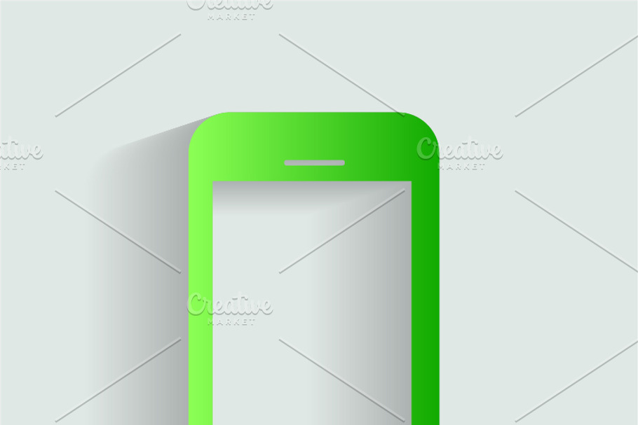 Smartphone icon green in Icons - product preview 8