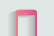 Smartphone icon pink
