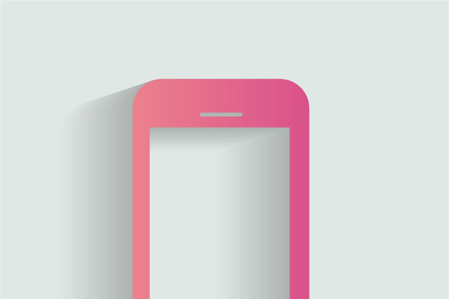 Smartphone icon pink in Icons - product preview 8