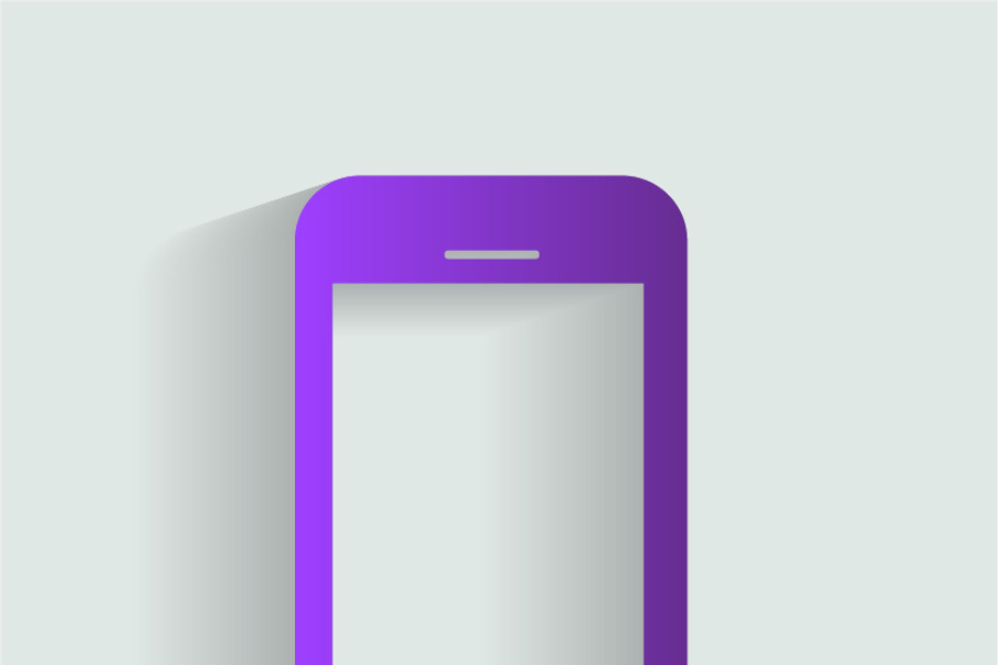 Smartphone icon violet in Icons - product preview 8