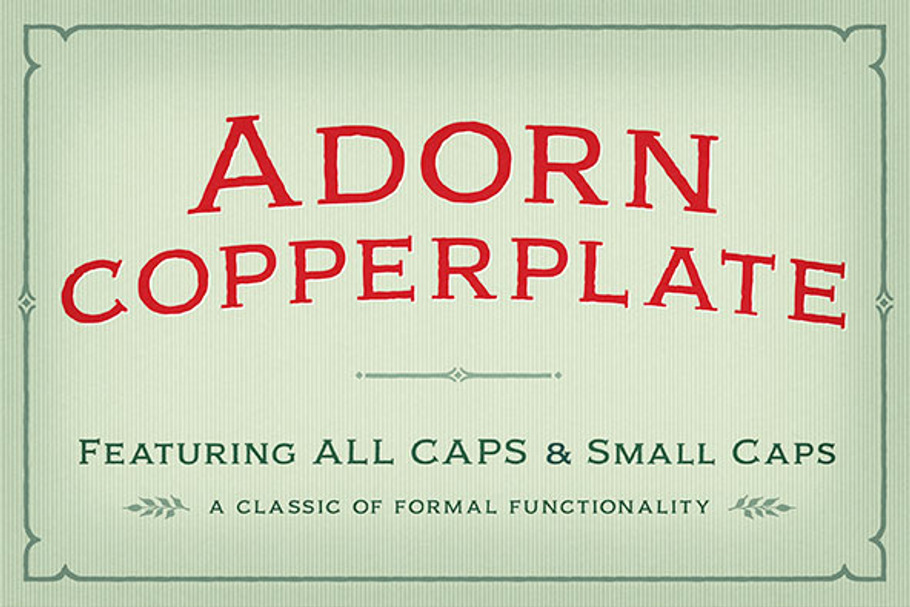 Adorn Copperplate in Display Fonts - product preview 8