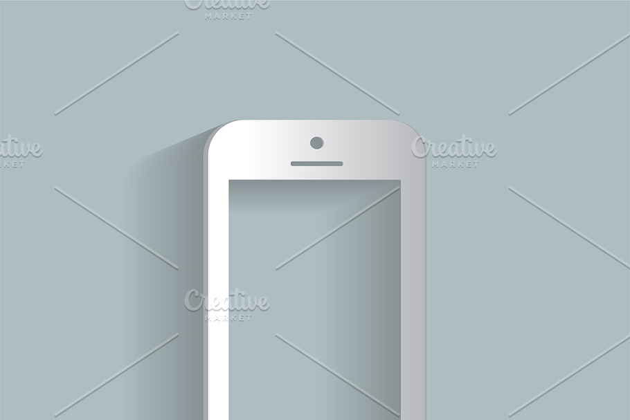 Smartphone icon white in Graphics - product preview 8