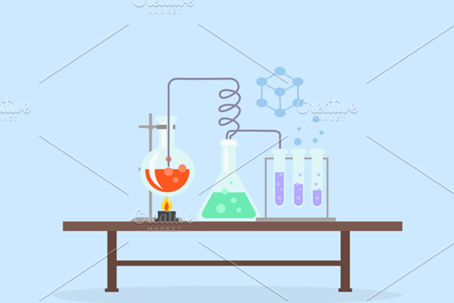 Biology Laboratory Workspace in Illustrations - product preview 8