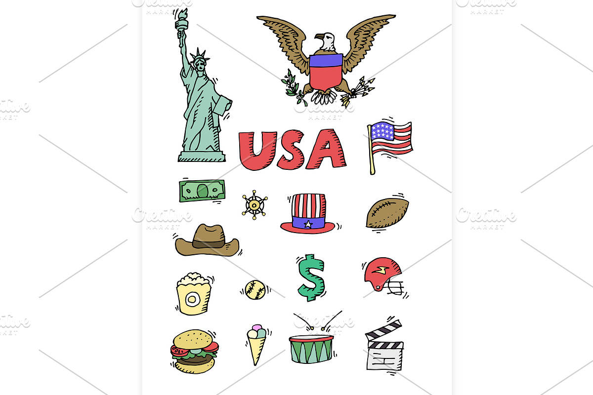 American Doodle set color in Illustrations - product preview 8