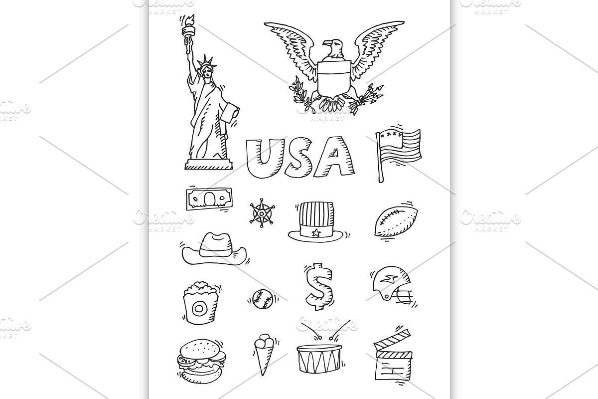 American Doodle set in Illustrations - product preview 8