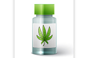 bottle with medical marijuana