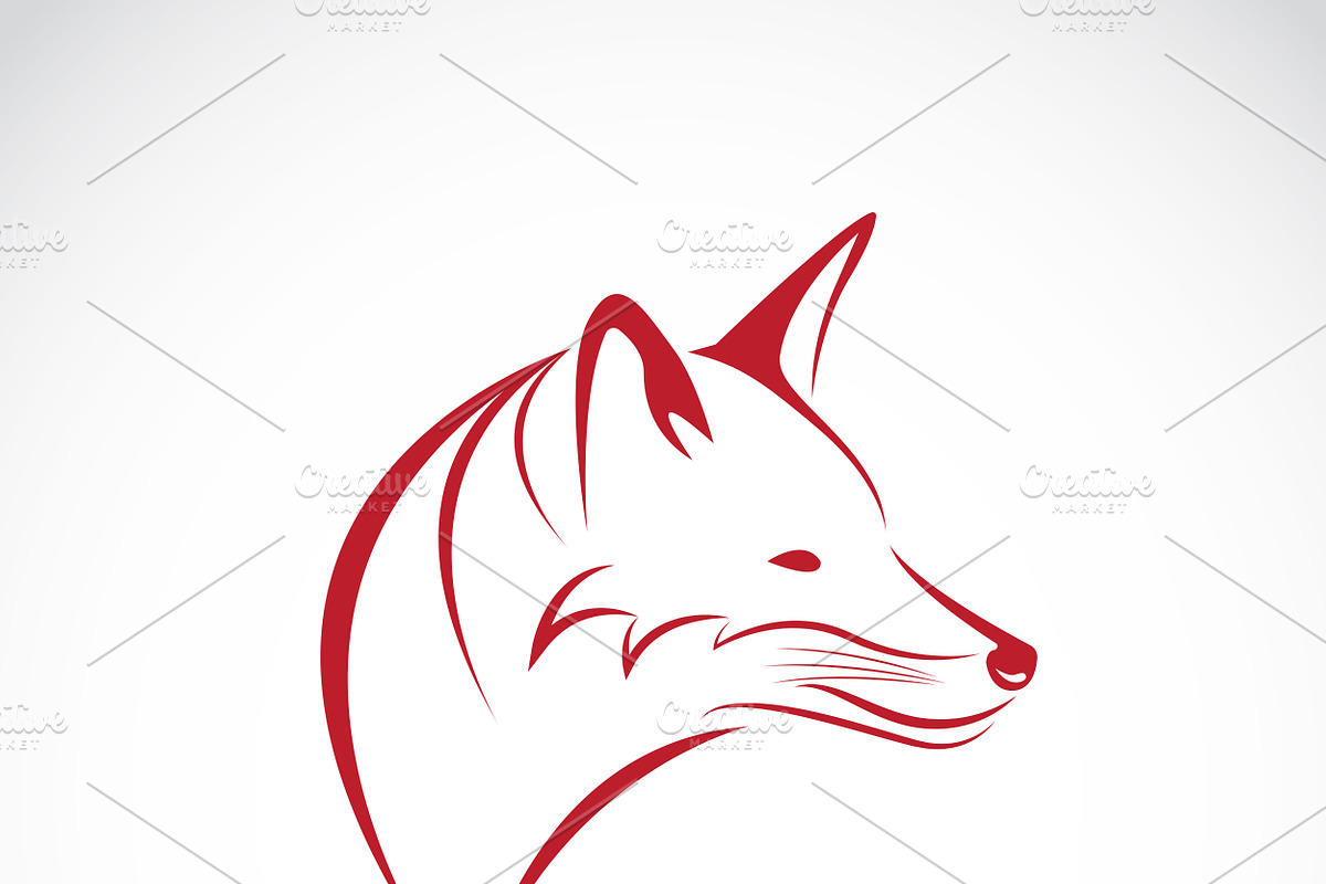Vector image of an fox head  in Graphics - product preview 8