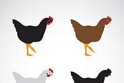 Vector image of an chicken design