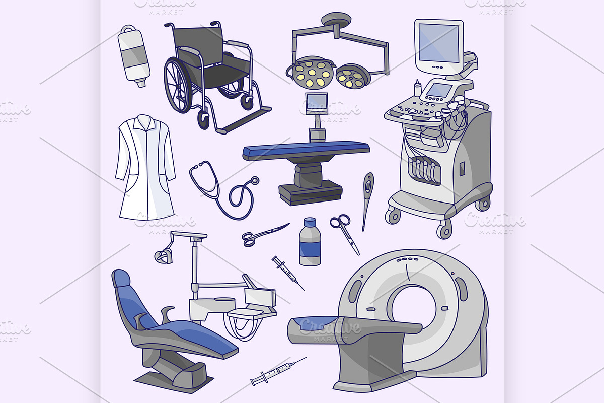 Medical center infographic in Illustrations - product preview 8