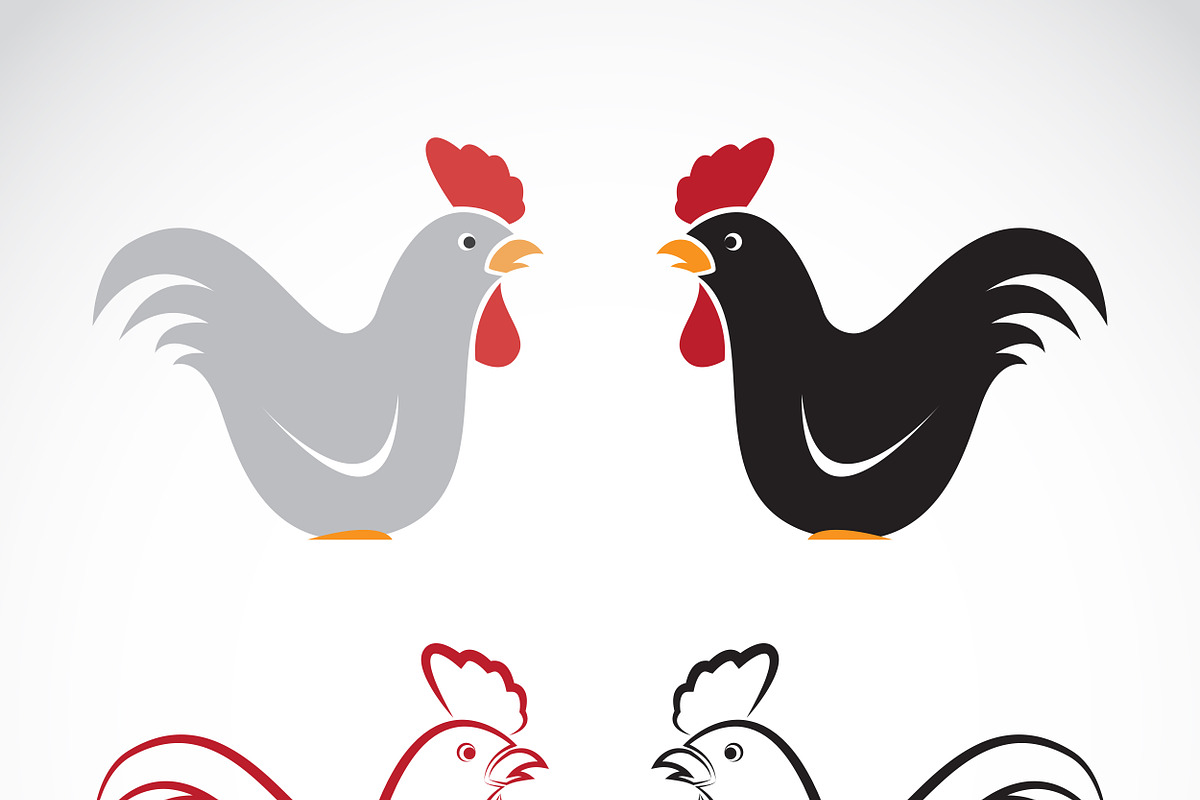 Vector image of an chicken design in Graphics - product preview 8