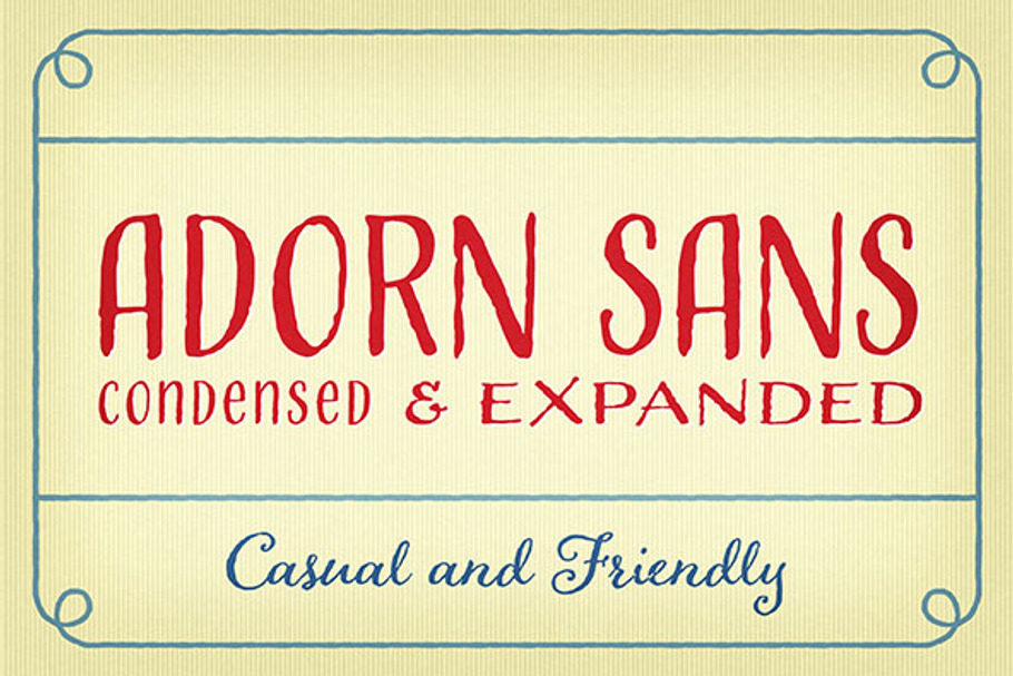 Adorn Sans Expanded in Display Fonts - product preview 8